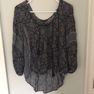 black and white blouse